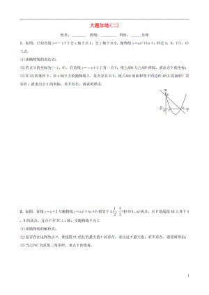 （淄博專(zhuān)版）2019屆中考數(shù)學(xué) 大題加練（二）