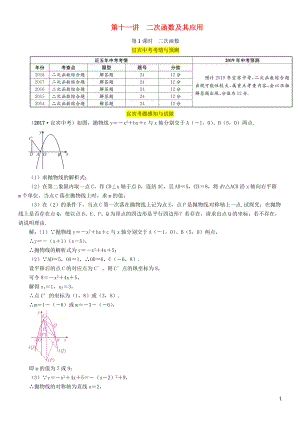 （宜賓專版）2019年中考數(shù)學(xué)總復(fù)習(xí) 第一編 教材知識梳理篇 第3章 函數(shù)及其圖象 第11講 二次函數(shù)及其應(yīng)用 第1課時 二次函數(shù)（精講）練習(xí)