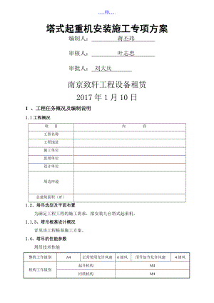 塔吊的施工組織方案[專項方案]