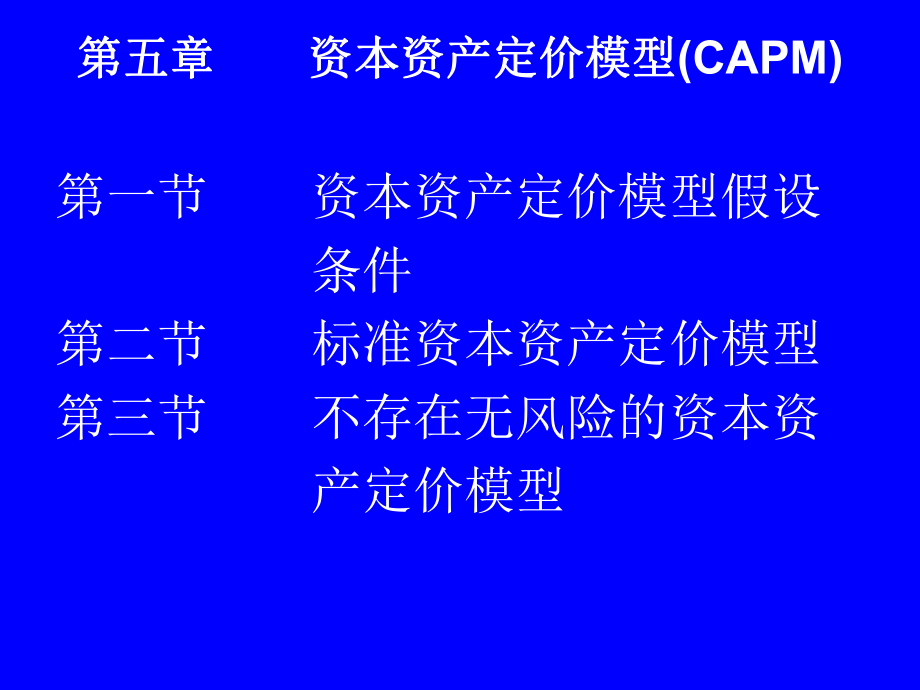 资本资产定价模型(CAPM)_第1页