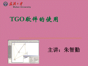 TGO软件的使用ppt课件