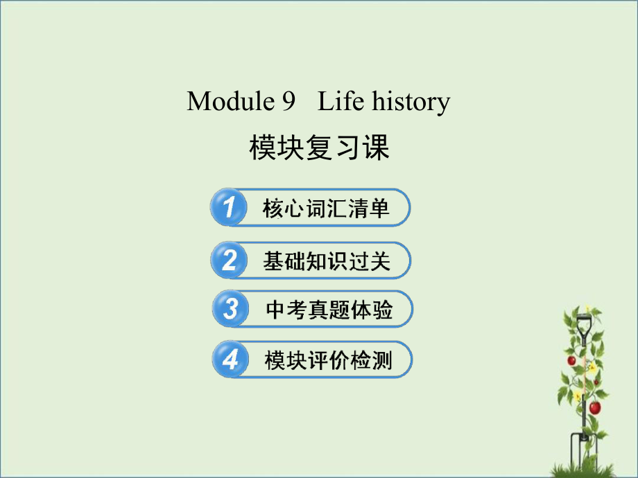 七年级英语下册Module9Lifehistory模块复习课课件新版外研版_第1页