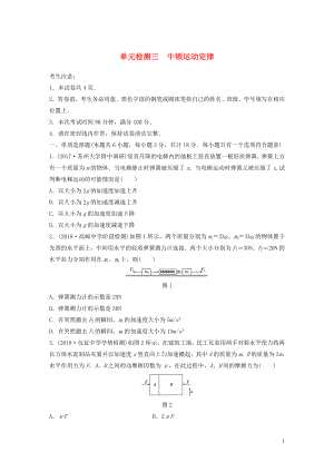 （江蘇專用）2019高考物理一輪復(fù)習(xí) 單元檢測(cè)三 牛頓運(yùn)動(dòng)定律