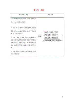 2018-2019學年高中物理 第七章 機械能守恒定律 第3節(jié) 功率學案 新人教版必修2