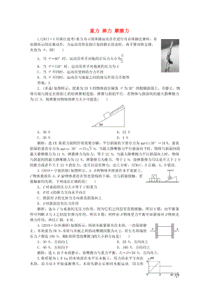 （浙江選考）2020版高考物理總復(fù)習(xí) 第二章 1 第1節(jié) 重力 彈力 摩擦力練習(xí)（含解析）