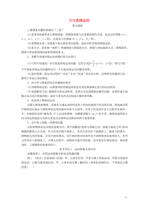 2020屆高考物理二輪復習 專題沖刺 專題復習篇二 力與直線運動練習（含解析）