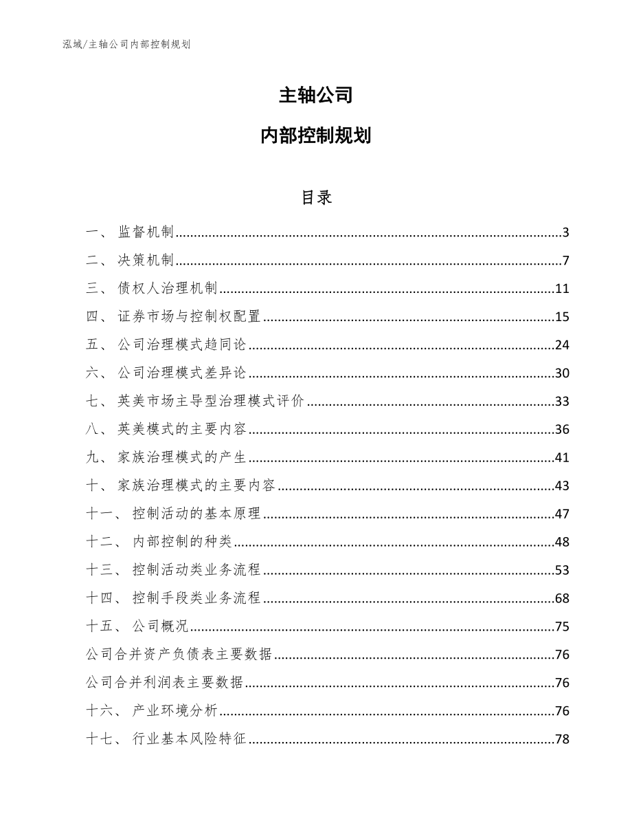 主轴公司内部控制规划_第1页