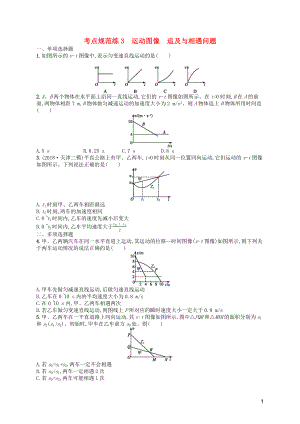 （天津?qū)Ｓ茫?020屆高考物理一輪復(fù)習(xí) 考點(diǎn)規(guī)范練3 運(yùn)動(dòng)圖像 追及與相遇問(wèn)題（含解析）新人教版