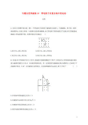 （通用版）2020版高考物理二輪復(fù)習(xí) 專(zhuān)題分層突破練10 帶電粒子在復(fù)合場(chǎng)中的運(yùn)動(dòng)（含解析）