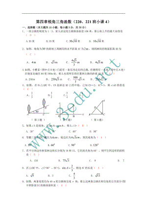 锐角三角函数演练教师 (2)