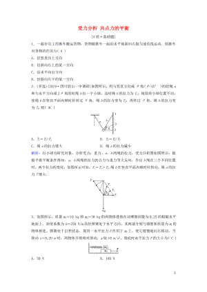 （新課標(biāo)）2020年高考物理一輪總復(fù)習(xí) 第二章 第三講 受力分析 共點力的平衡練習(xí)（含解析）