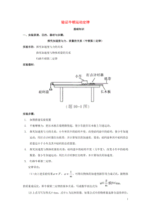 2020年高考物理 必考17個實驗精講精練 專題05 驗證牛頓運動定律（含解析）