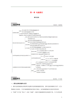 2017-2018高中物理 第一章 電磁感應(yīng)章末總結(jié)學(xué)案 粵教版選修3-2