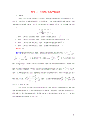 2020屆高考物理二輪復(fù)習(xí) 考前十天必考熱點沖刺 熱考11 帶電粒子在場中的運動