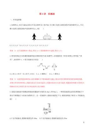 （江蘇專用版）2020版高考物理總復(fù)習(xí) 第十三章 第2講 機(jī)械波練習(xí)（含解析）