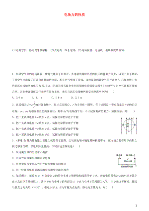 2020屆高考物理二輪復(fù)習(xí) 瘋狂專練11 電場力的性質(zhì)（含解析）