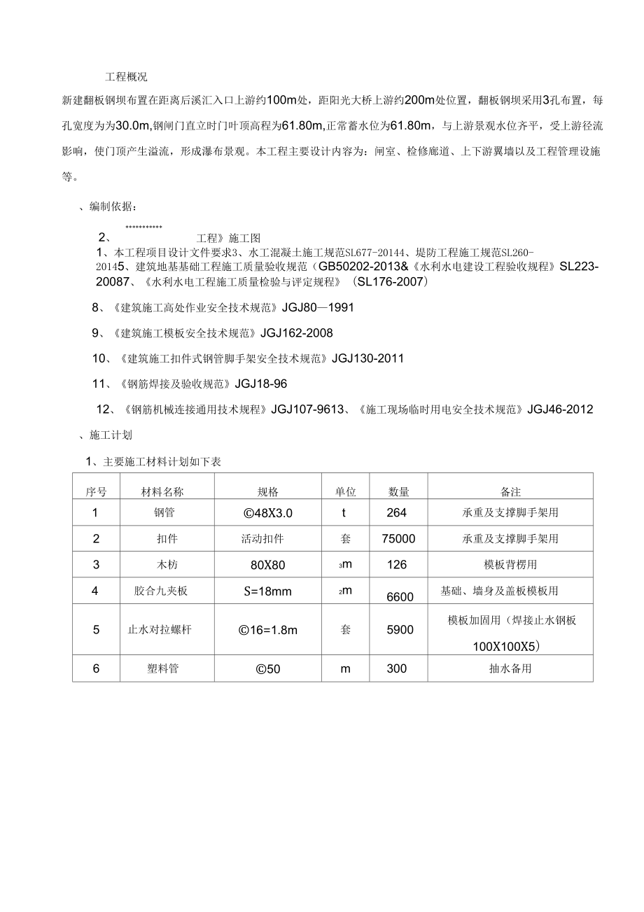 木模支护专项施工方案_第1页