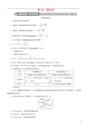 2019高考物理一輪復(fù)習(xí) 第四章 曲線(xiàn)運(yùn)動(dòng) 萬(wàn)有引力與航天 第3講 圓周運(yùn)動(dòng)學(xué)案