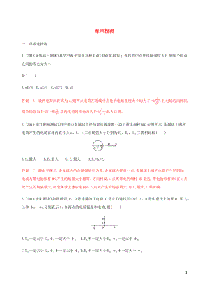 （江蘇專用版）2020版高考物理總復(fù)習(xí) 第六章 章末檢測（含解析）