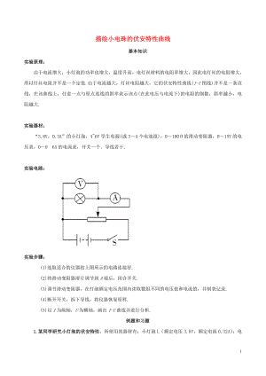 2020年高考物理 必考17個實(shí)驗(yàn)精講精練 專題10 描繪小電珠的伏安特性曲線（含解析）