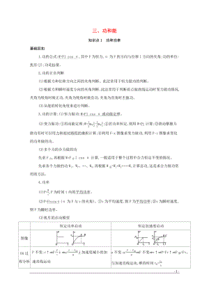 （課標(biāo)版）2020屆高考物理二輪復(fù)習(xí) 基礎(chǔ)回扣3 三、功和能