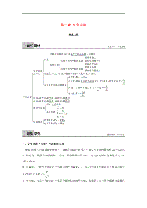 2017-2018高中物理 第二章 交變電流章末總結(jié)學(xué)案 粵教版選修3-2