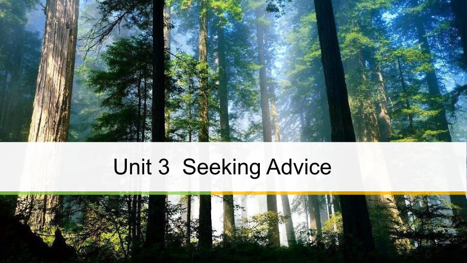 2017-2018高中英语 Unit 3 Seeking Advice Period One Getting Ready &amp; Reading课件 重庆大学版选修6_第1页