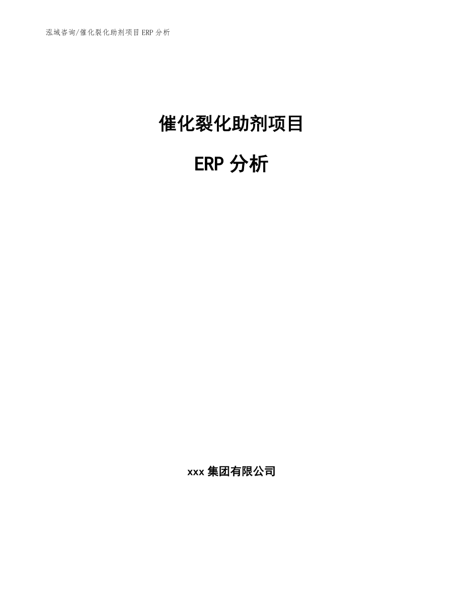 催化裂化助剂项目ERP分析（参考）_第1页