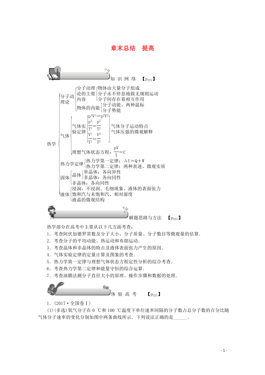 （名師導(dǎo)學(xué)）2020版高考物理總復(fù)習(xí) 第十三章 章末總結(jié) 提高教學(xué)案 新人教版_第1頁