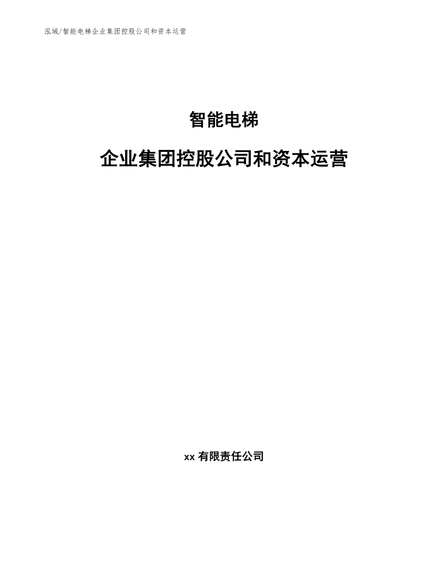 智能电梯企业集团控股公司和资本运营_第1页