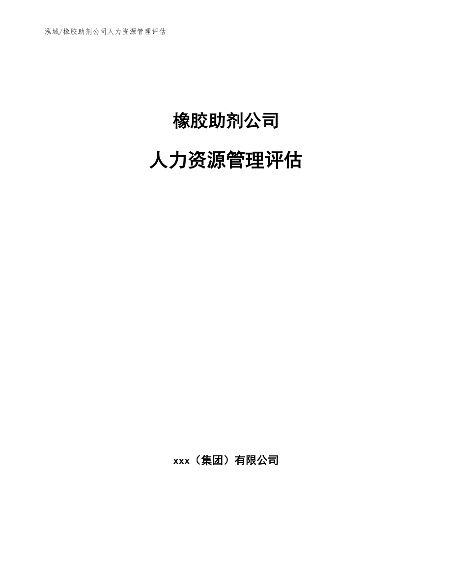 橡胶助剂公司人力资源管理评估_第1页