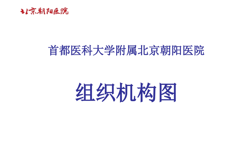 首都医科大学附属北京朝阳医院组织机构图_第1页