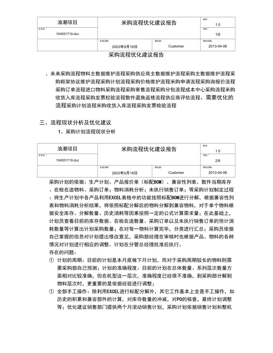 MM采购流程优化建议报告_第1页