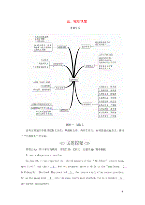 （新高考）2020版高考英語二輪復(fù)習(xí) 第一編 三完形填空 題型一 完形填空練習(xí) 新人教版