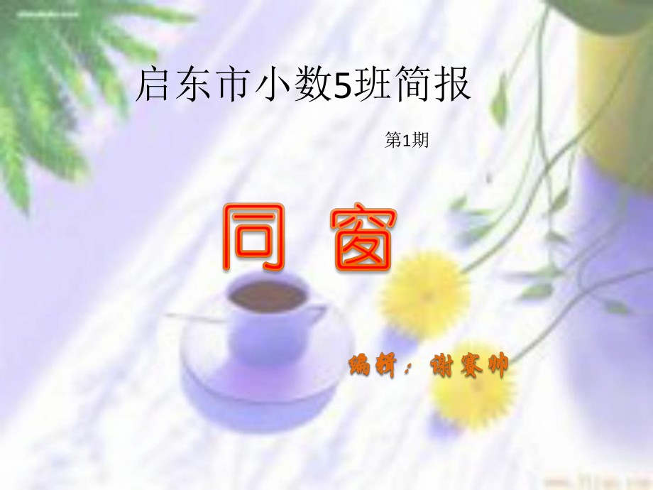 启东市小数5班简报第一期_第1页