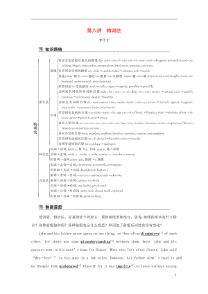 2019高考英語 基礎(chǔ)保分篇 第八講 構(gòu)詞法講與練 新人教版