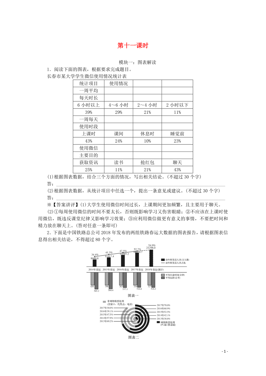 2020版高考語文總復(fù)習(xí) 第一單元 語言文字應(yīng)用 考點(diǎn)集訓(xùn)第十一課時(shí)（含解析）_第1頁