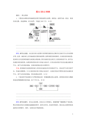 2020高考語文一輪復(fù)習(xí) 專項(xiàng)對點(diǎn)練9 圖文（表文）轉(zhuǎn)換（含解析）新人教版