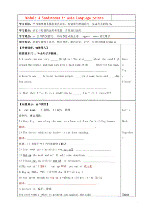 山東省淄博市淄川般陽中學(xué)高中英語 Module 4 Sandstorms in Asia Language points學(xué)案（無答案）外研版必修3