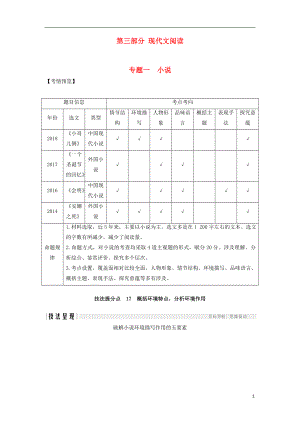 （江蘇專用）2019高考語(yǔ)文二輪培優(yōu) 第三部分 現(xiàn)代文閱讀 專題一 小說(shuō) 技法提分點(diǎn)17 概括環(huán)境特點(diǎn)分析環(huán)境作用