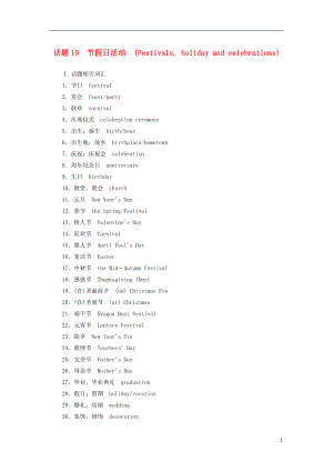 2018-2019年高考英語(yǔ)學(xué)業(yè)水平測(cè)試一輪復(fù)習(xí) 書(shū)面表達(dá) 話題10 節(jié)假日活動(dòng)