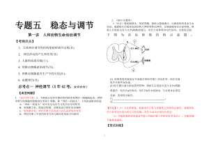 專題五(第一講 人和動物生命活動調(diào)節(jié))