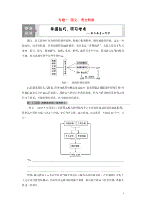 （浙江專用）2021版高考語文一輪復(fù)習(xí) 第1部分 專題十 圖文、表文轉(zhuǎn)換 2 技法突破教學(xué)案 蘇教版