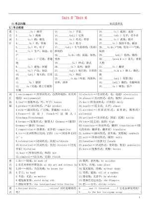 2021中考英語 第一部分 教材同步復(fù)習(xí)篇 第十七課時 九年級 Unit5-Unit6