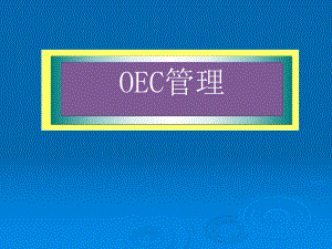 OEC管理 (1)-精品资料文档整理