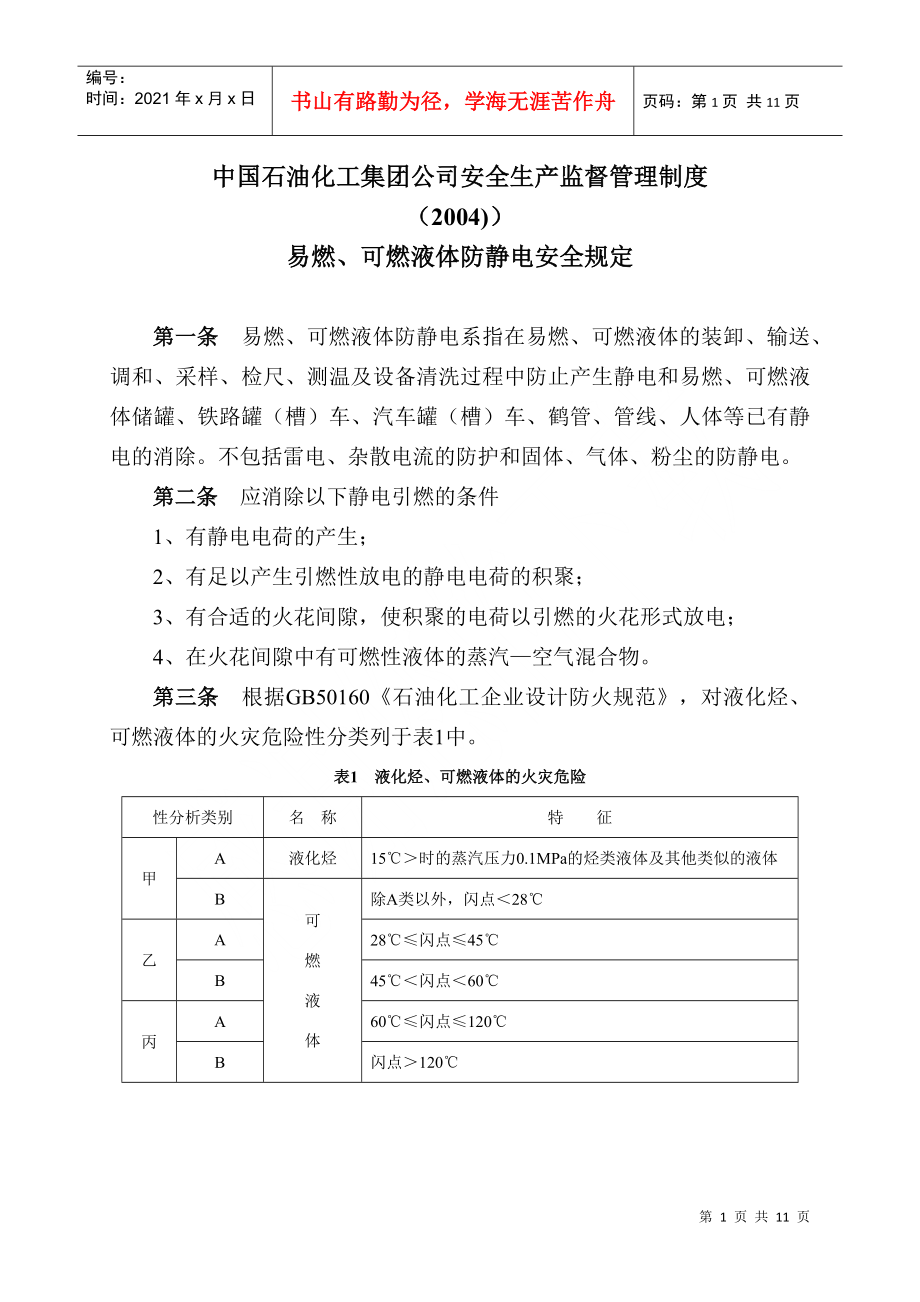 中国石油化工集团公司安全生产监督管理制度_第1页