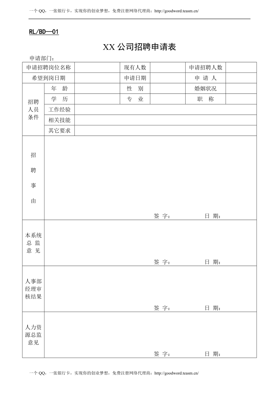 人力资源表单汇总_第1页