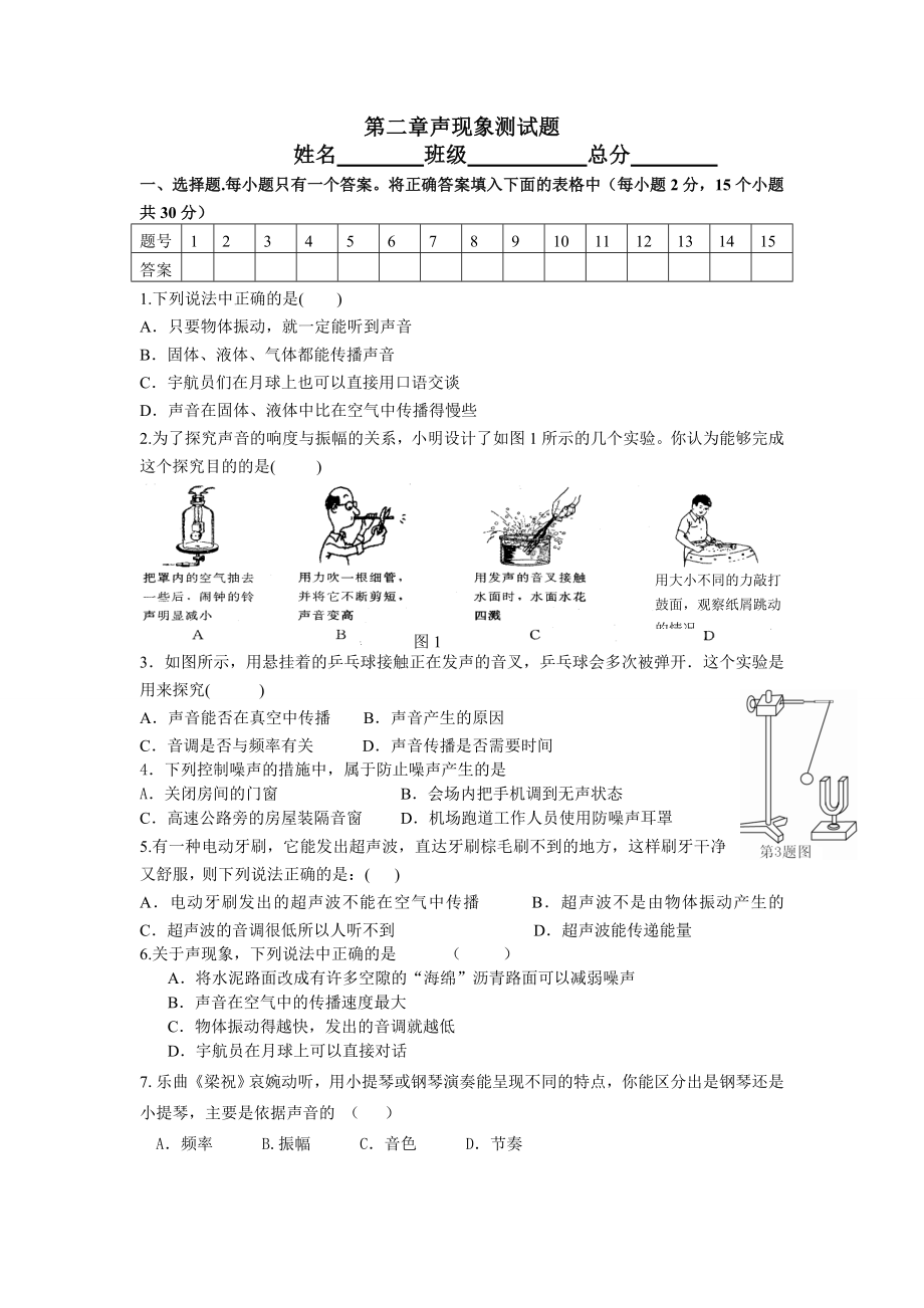 八年級(jí)物理上冊(cè)《第二章_聲現(xiàn)象》單元測(cè)試_第1頁(yè)