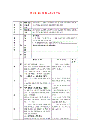 江蘇省大豐市劉莊鎮(zhèn)三圩初級中學(xué)七年級政治上冊第3課第1框做人從知恥開始教案蘇教版版