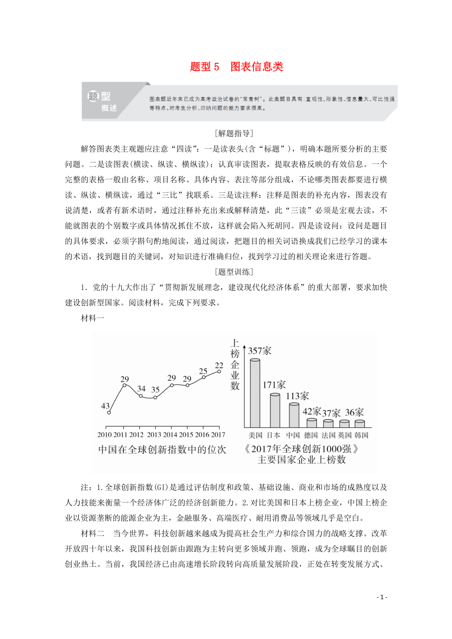 （通用版）2020版高考政治二輪復(fù)習(xí) 專題培優(yōu)第三編 二 非選擇題題型突破 題型5作業(yè)（含解析）_第1頁